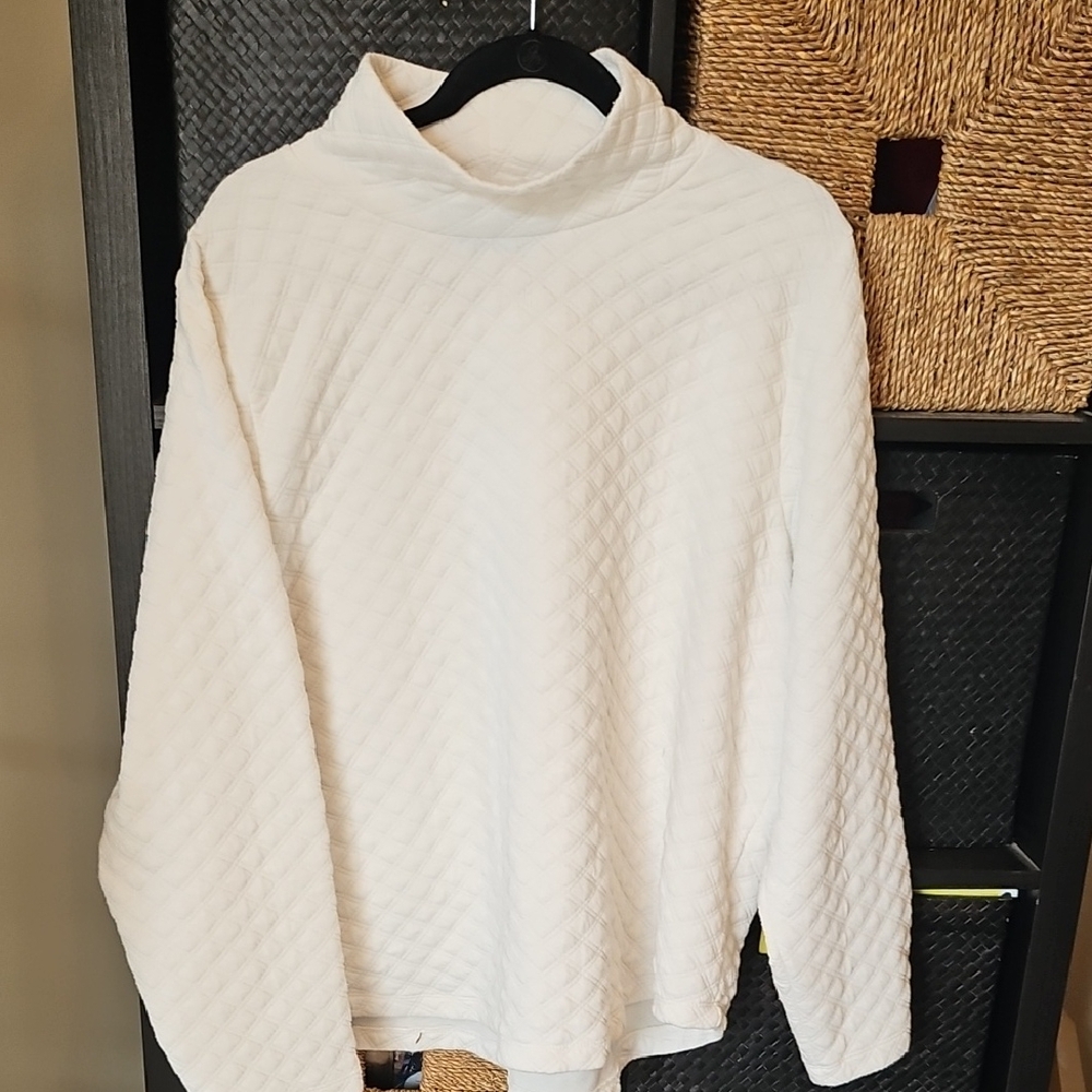 J. Crew Cream Quilted Sweater